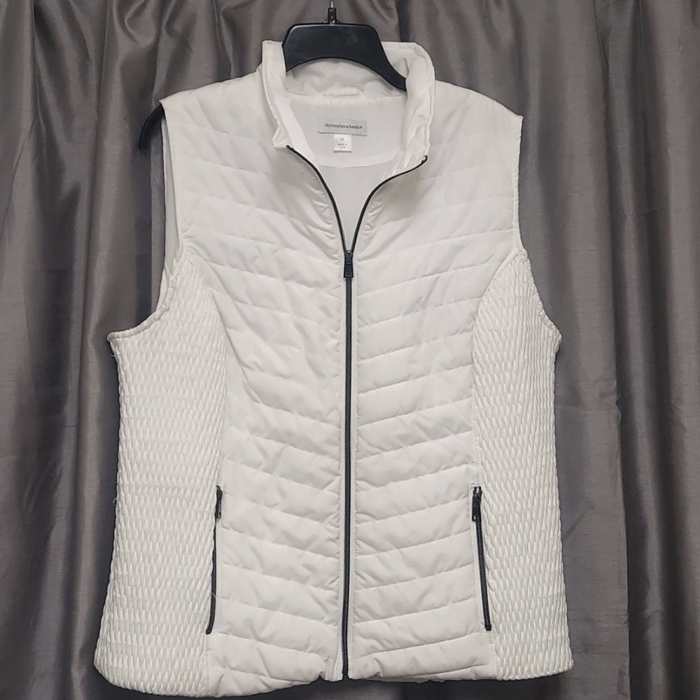 CHRISTOPHER & BANKS White Puffer Vest